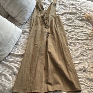 Olive green cropped jumpsuit